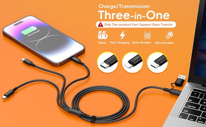 Multi 6 in 1 Fast Charging Cable for Phone/Android/Tablets