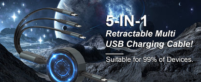 Retractable 3 in 1 Multi Charging Cable