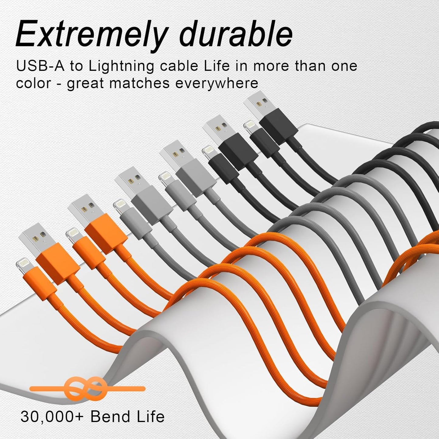 Nylon Braided Fast Charging Lightning Cables for iPhone